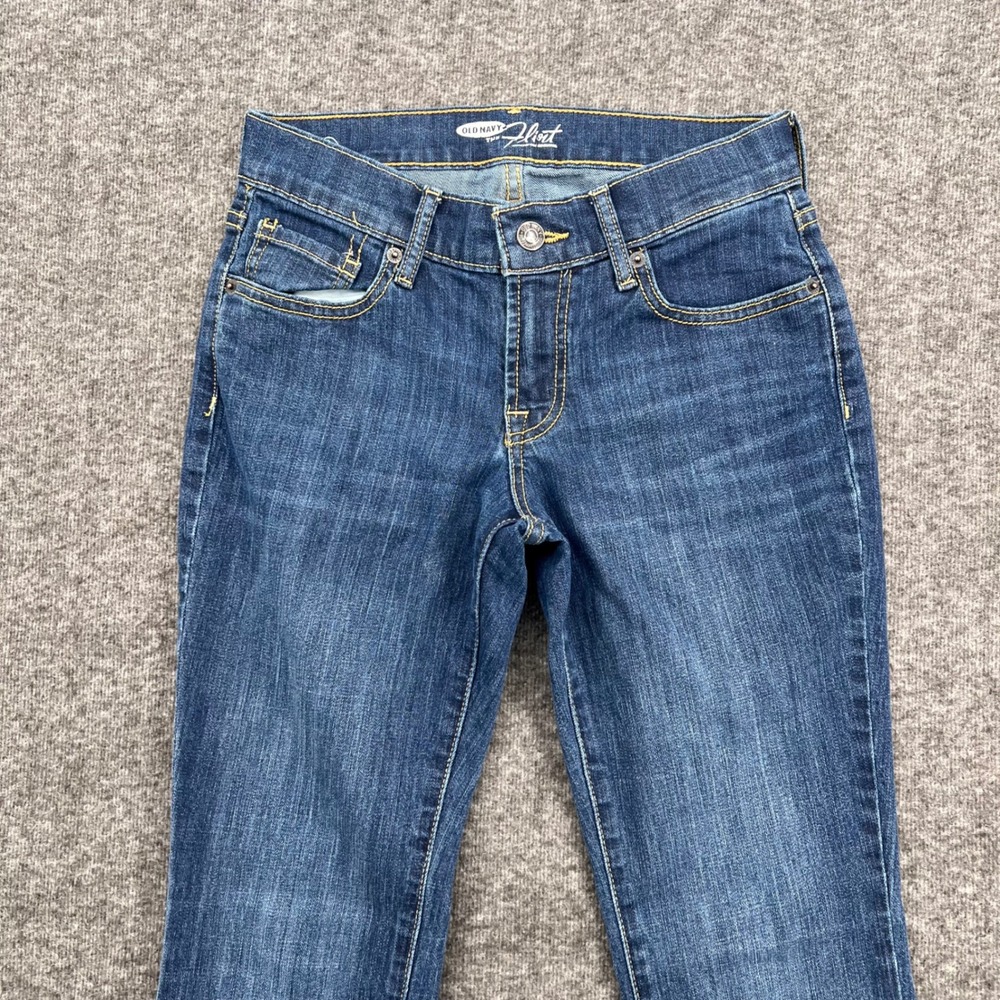 Old Navy The Flirt Bootcut Jeans Womens 00 Blue Medium Wash Stretch Denim Pants - Picture 3 of 13